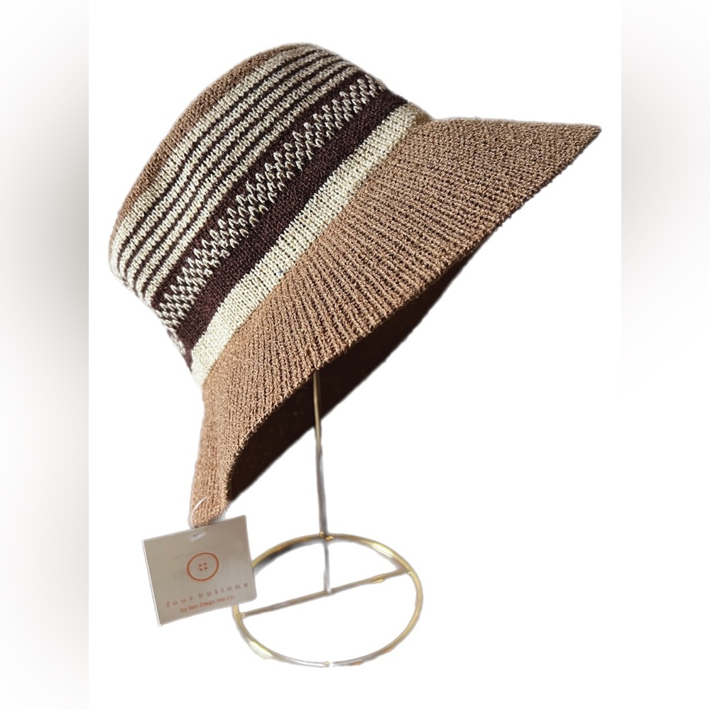 NWT!! Four Buttons Bucket Hat - 100% Polyester